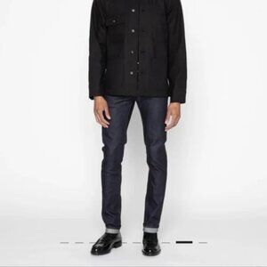 Naked Famous Mens Super Guy Night Shade Stretch Selvedge Jeans